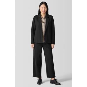 Eileen Fisher Women's Washable Flex Ponte Notch Collar Blazer Black Size XL NWT